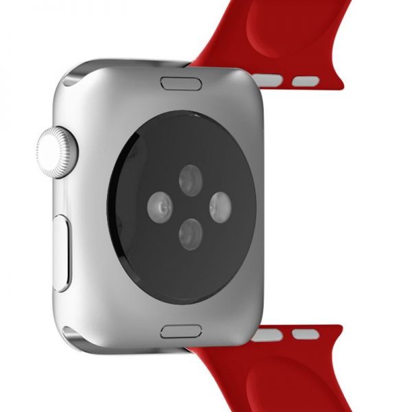 PURO ICON - Elastyczny pasek sportowy do Apple Watch 42 / 44 mm (S/M & M/L) (czerwony)