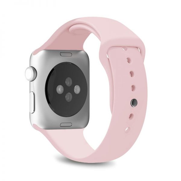 PURO ICON - Elastyczny pasek sportowy do Apple Watch 42 / 44 mm (S/M & M/L) (piaskowy róż)