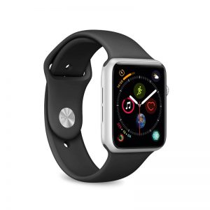 PURO ICON - Elastyczny pasek sportowy do Apple Watch 38 / 40 mm (S/M & M/L) (czarny)