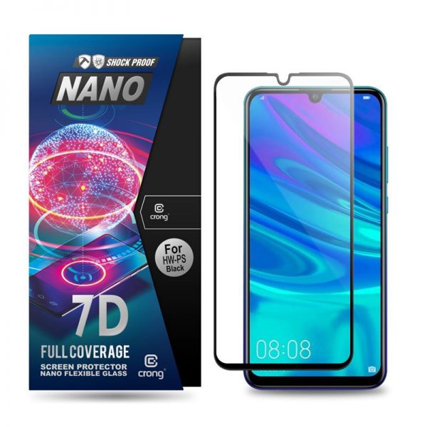 Crong 7D Nano Flexible Glass - Szkło hybrydowe 9H na cały ekran Huawei P Smart 2019