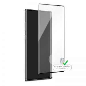 PURO Premium Full Edge Tempered Glass Case Friendly - Szkło ochronne hartowane na ekran Samsung Galaxy Note 10+ (czarna ramka)
