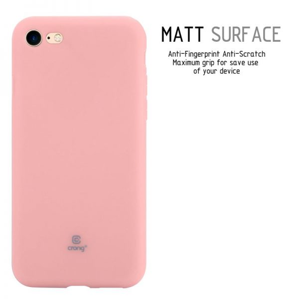 Crong Soft Skin Cover - Etui iPhone SE 2020 / 8 / 7 (różowy)