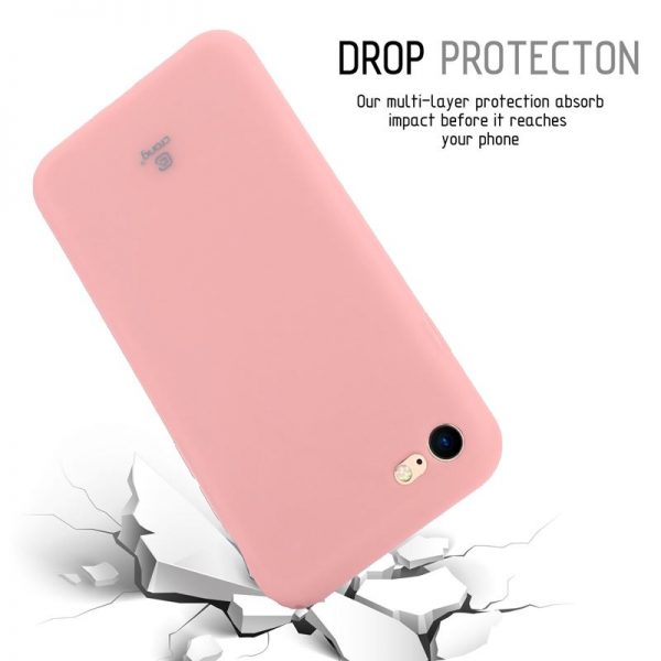 Crong Soft Skin Cover - Etui iPhone SE 2020 / 8 / 7 (różowy)