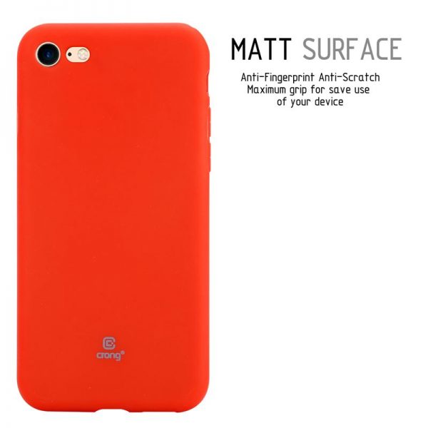 Crong Soft Skin Cover - Etui iPhone SE 2020 / 8 / 7 (czerwony)