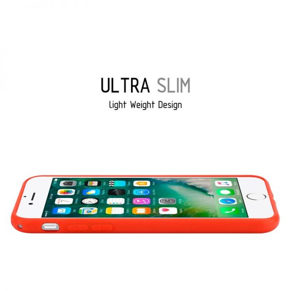 Crong Soft Skin Cover - Etui iPhone SE 2020 / 8 / 7 (czerwony)