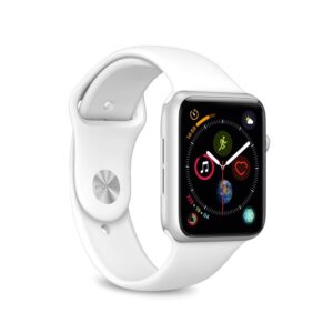 PURO ICON - Elastyczny pasek sportowy do Apple Watch 38 / 40 mm (S/M & M/L) (biały)