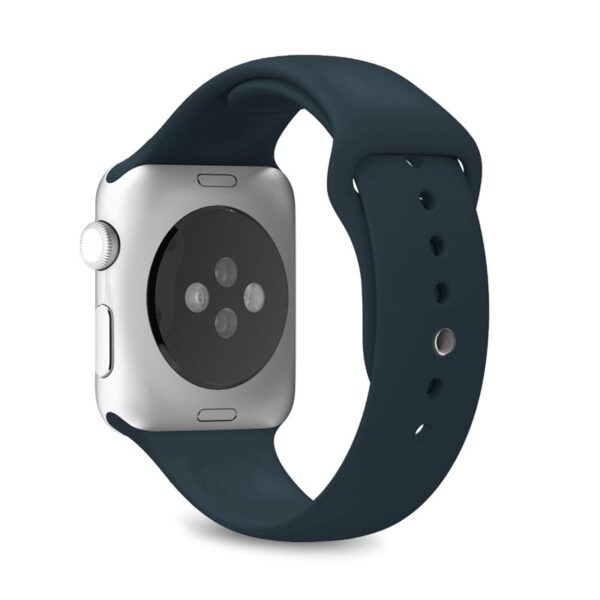 PURO ICON - Elastyczny pasek sportowy do Apple Watch 42 / 44 mm (S/M & M/L) (Navy Blue)