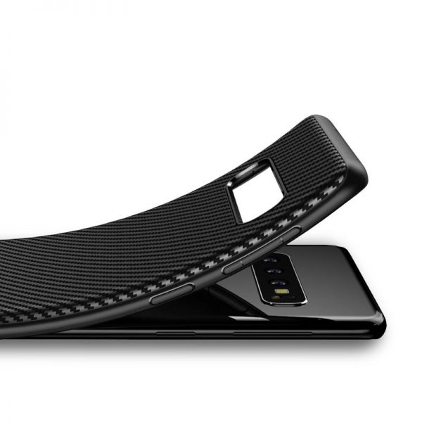 Crong Prestige Carbon Cover - Etui Samsung Galaxy S10 (czarny)