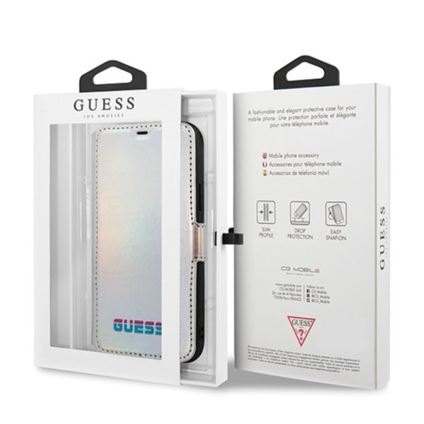 Guess Iridescent Booktype - Etui iPhone 11 (Silver)