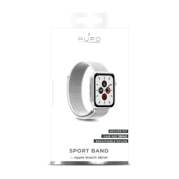 PURO Nylon - Pasek do Apple Watch 38 / 40 mm (Biały)