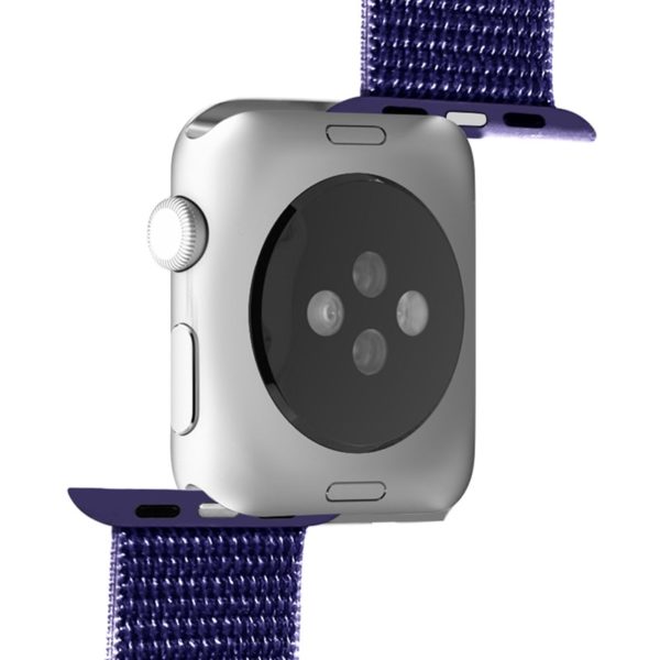 PURO Nylon - Pasek do Apple Watch 42 / 44 mm (Granatowy/Czarny)