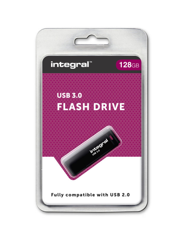 Integral Black USB 3.0 Flash Drive - Pendrive USB 3.0 128 GB