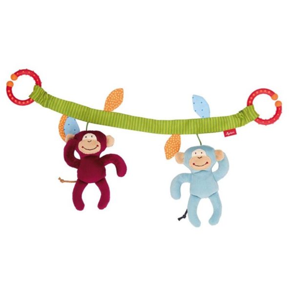 Sigikid - Miękki łańcuch do wózka małpki grzechotki (52 x 20 x 2 cm)