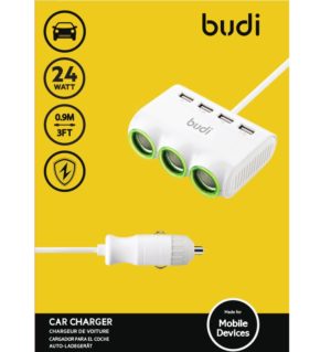 Budi - Ładowarka samochodowa 4x USB