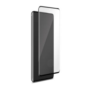 PURO Premium Full Edge Tempered Glass Case Friendly - Szkło ochronne hartowane na ekran Samsung Galaxy S20+ (czarna ramka)