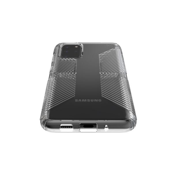 Speck Presidio Perfect-Clear with Grips - Etui Samsung Galaxy S20+ z powłoką MICROBAN (Clear/Clear)