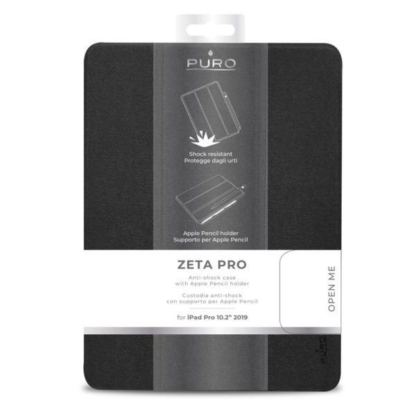 PURO Zeta Pro - Etui iPad 10.2" (2020/2019) w/Magnet & Stand up + uchwyt Apple Pencil (czarny)