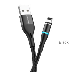 Borofone - Kabel USB-A do Lightning z magnetyczną końcówką i podświetleniem
