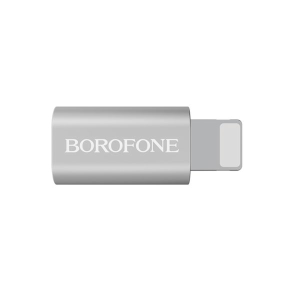 Borofone - adapter złącza micro USB na Lightning aluminium