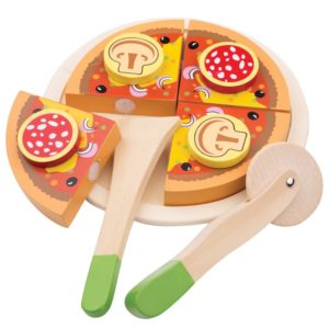 New Classic Toys - Drewniana pizza salami do krojenia
