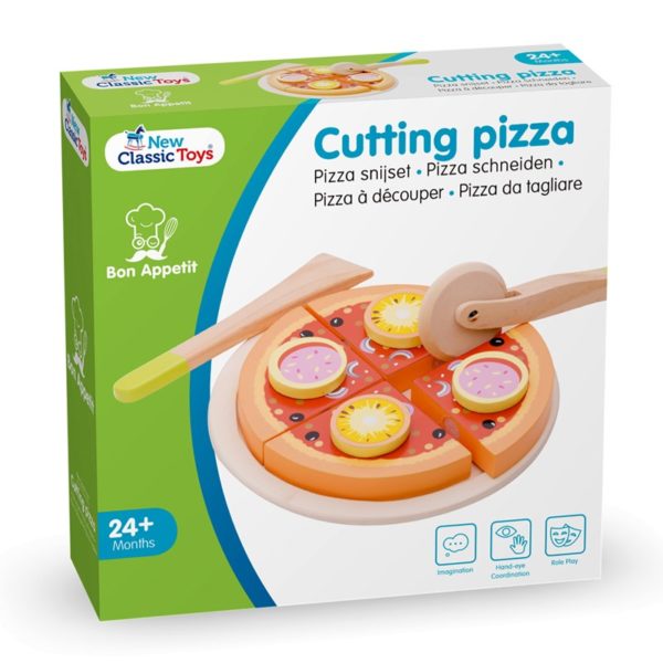New Classic Toys - Drewniana pizza salami do krojenia