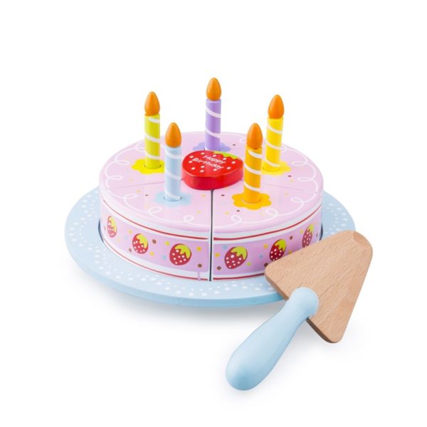 New Classic Toys - Drewniany Tort urodzinowy do krojenia