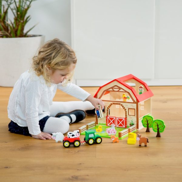 New Classic Toys - Drewniany zestaw rolniczy