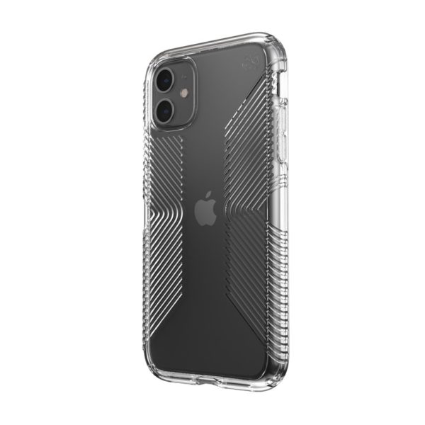 Speck Presidio Perfect-Clear with Grips - Etui iPhone 11 z powłoką MICROBAN (Clear)