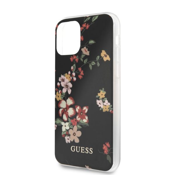 Guess Flower Shiny Collection N4 - Etui iPhone 11 Pro Max (Black)