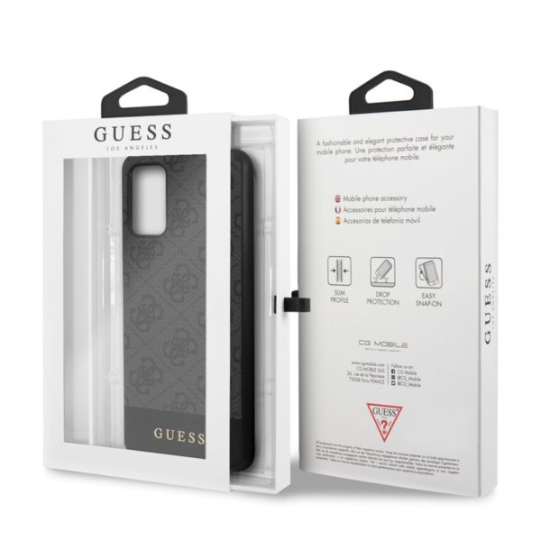 Guess 4G Bottom Stripe Collection - Etui Samsung Galaxy S20+ (szary)