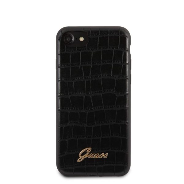 Guess Croco Case - Etui iPhone SE 2020 / 8 / 7 (Black)