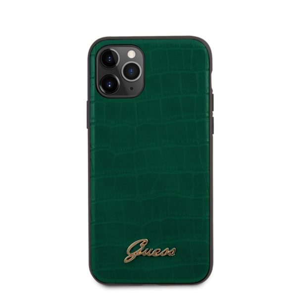 Guess Croco Case - Etui iPhone 11 Pro (Dark Green)