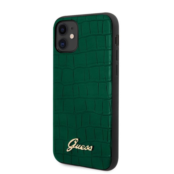 Guess Croco Case - Etui iPhone 11 (Dark Green)