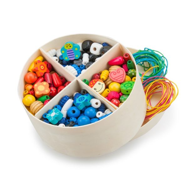 New Classic Toys - Drewniane koraliki w pudełku