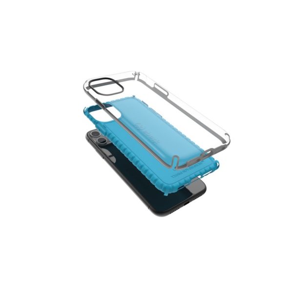 Speck Presidio2 Pro - Etui iPhone SE 2020 / 8 / 7 / 6s z powłoką MICROBAN (Coastal Blue/Black/Storm Grey)