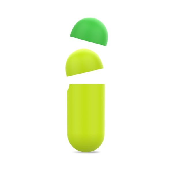 PURO ICON Fluo Case - Etui do Airpods 1 & 2 gen z dodatkową osłonką (Fluo Yellow + Fluo Green Cap)
