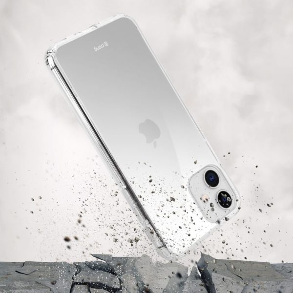 Crong Crystal Shield Cover - Zestaw etui iPhone 11 (przezroczysty) + szkło hybrydowe 9H