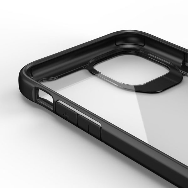 Crong Hybrid Clear Cover - Zestaw etui iPhone 11 (czarny) + szkło hybrydowe 9H