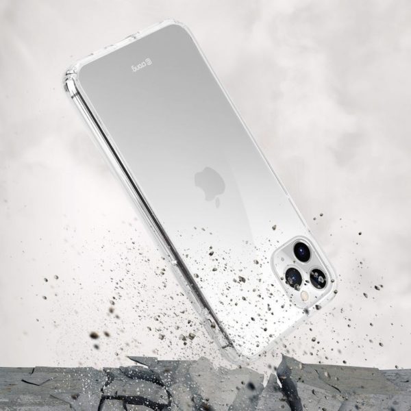 Crong Crystal Shield Cover - Zestaw etui iPhone 11 Pro (przezroczysty) + szkło hybrydowe 9H