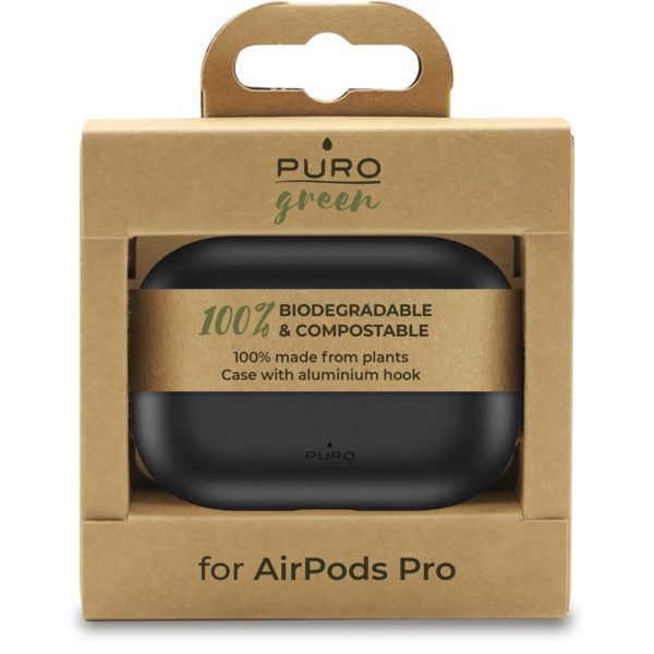 PURO Green Compostable Eco-friendly Cover - Ekologiczne etui Airpods Pro (czarny)