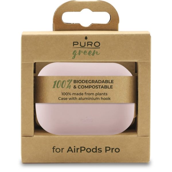 PURO Green Compostable Eco-friendly Cover - Ekologiczne etui Airpods Pro (piaskowy róż)