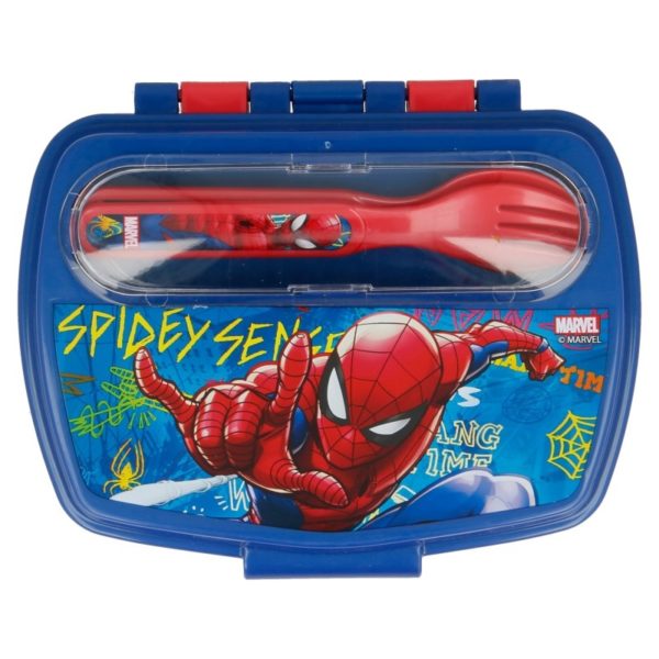 Spiderman - Lunchbox ze sztućcami (Łyżka