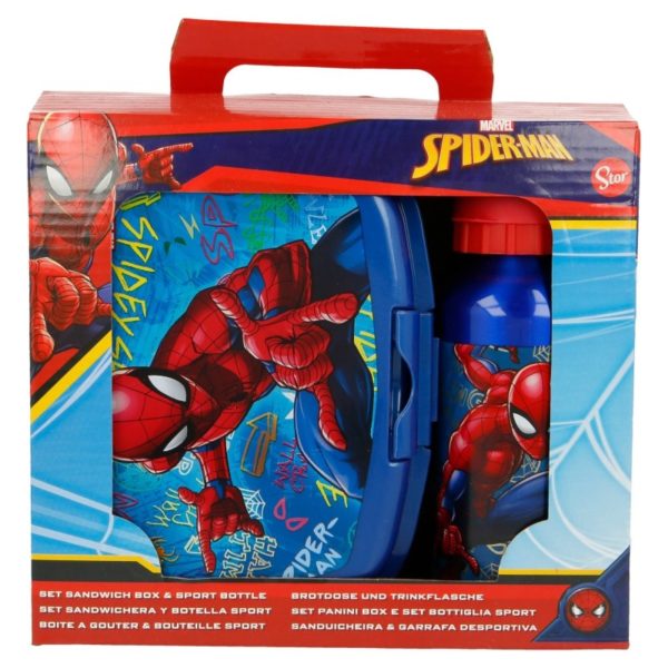 Spiderman - Zestaw Lunchbox + Butelka aluminiowa 400 ml