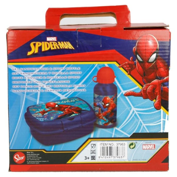 Spiderman - Zestaw Lunchbox + Butelka aluminiowa 400 ml