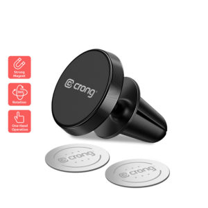 Crong Magnetic Smart Car Holder – Magnetyczny uchwyt samochodowy do telefonu (czarny)