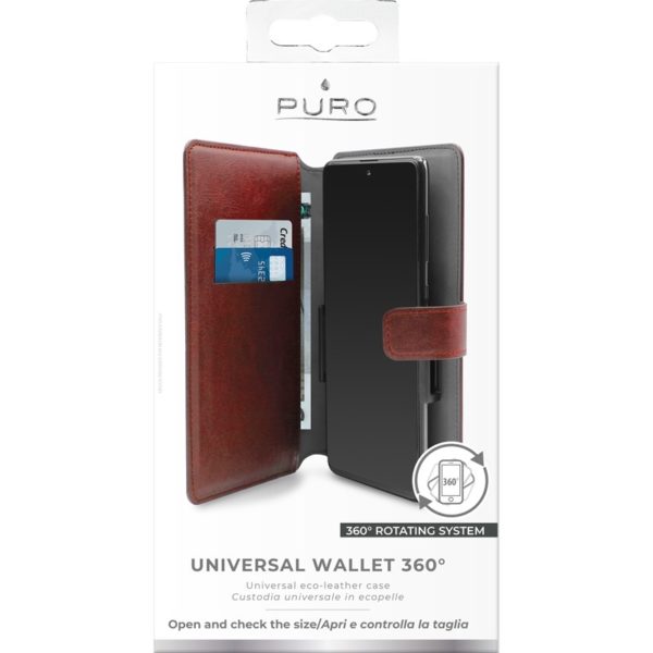 PURO Universal Wallet 360° - Uniwersalne etui obrotowe z kieszeniami na karty