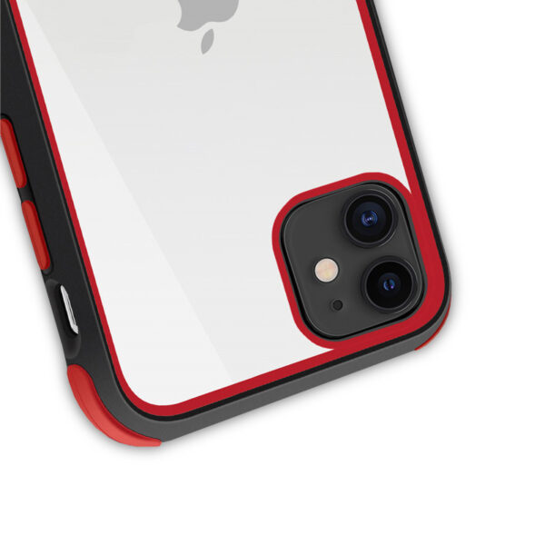 Crong Trace Clear Cover - Etui iPhone 11 (czarny/czerwony)