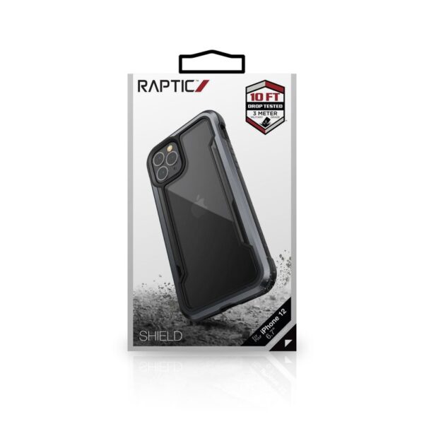 X-Doria Raptic Shield - Etui aluminiowe iPhone 12 Pro Max (Drop test 3m) (Black)