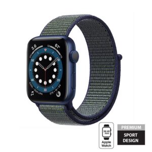 Crong Nylon - Pasek sportowy do Apple Watch 38/40 mm (Midnight Fog)