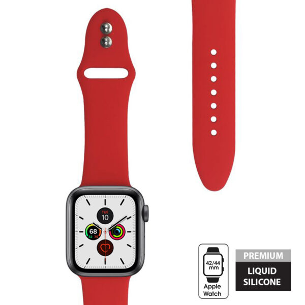 Crong Liquid - Pasek do Apple Watch 42/44 mm (czerwony)